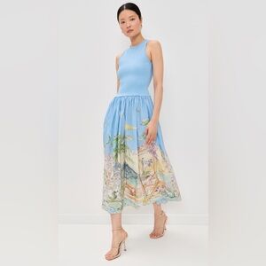 Alemais Sky blue Anouk Tank Midi Dress